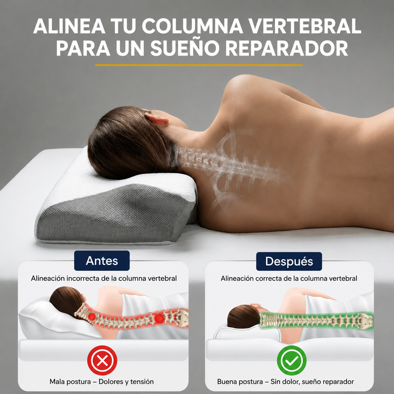 DreamComfort™ – Almohada Ergonómica para Sueño Reparador