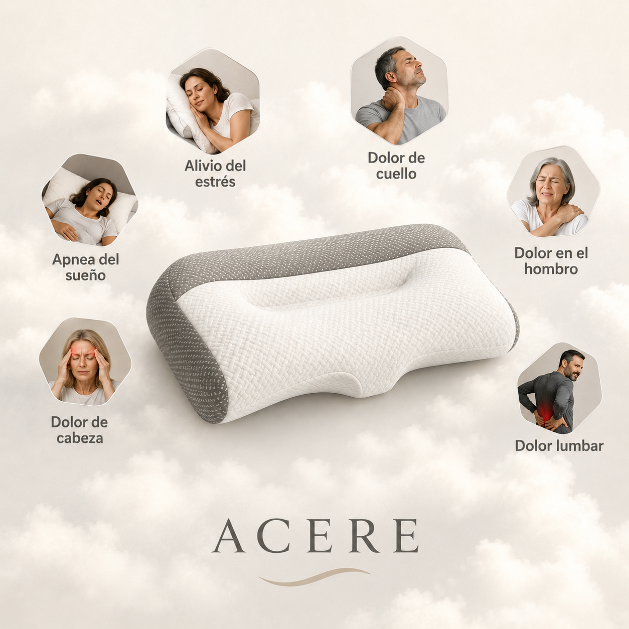 DreamComfort™ – Almohada Ergonómica para Sueño Reparador